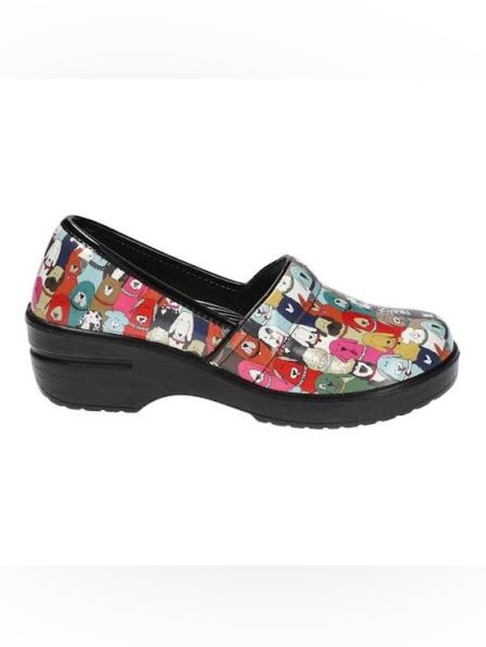 👟 Easy Works by Easy Street Lyndee Women’s Slip-Resistant Clogs | Dog Print |